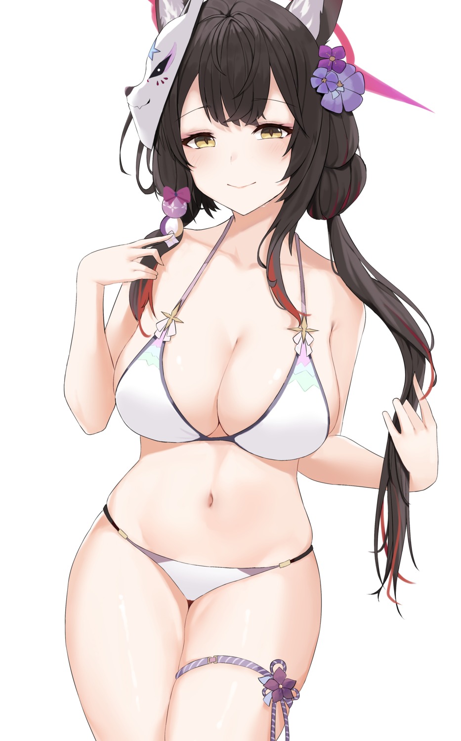 murding blue archive kosaka wakamo angel animal ears bikini garter 